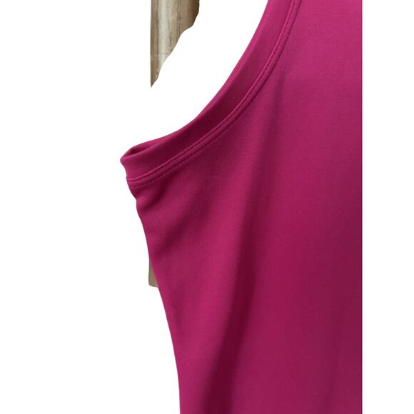 Nike Golf Dri-Fit Tour Performance Sleeveless Fuchsia Polo Shirt Tennis Large - Picture 4 of 5